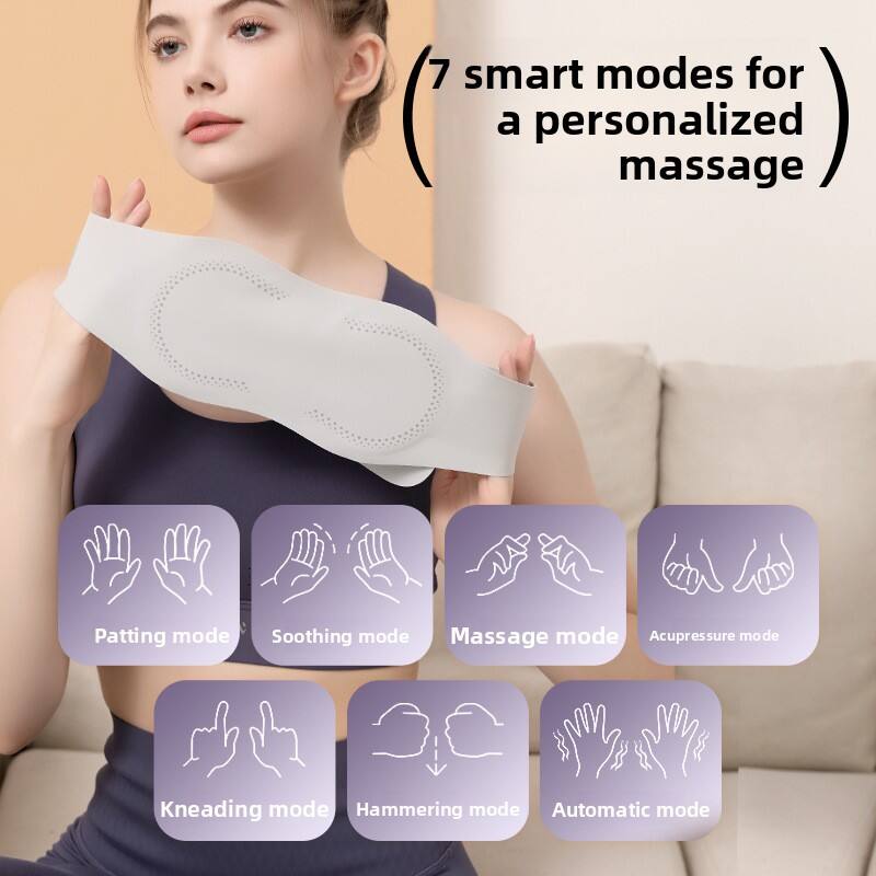 7 smart modes for a personalized massage:

- Patting mode
- Soothing mode
- Massage mode
- Acupressure mode
- Kneading mode
- Hammering mode
- Automatic mode
