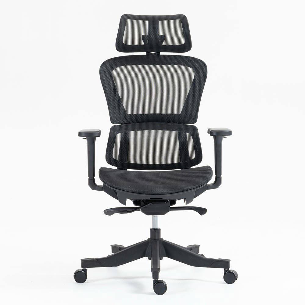 Alt View 4. Kadyn - High Back Ergonomic Office Chair, 4D Armrests & 120° Recline, Breathable Mesh, 360° Swivel, Black - Black.
