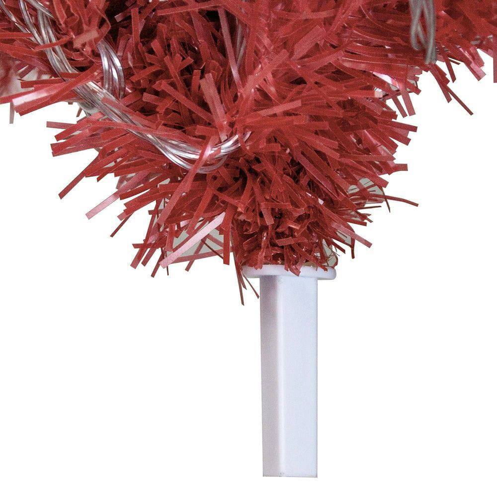 Alt View 10. Resenkos - 6ft Pre-Lit Artificial Christmas Tree, Santa Hat Style with 1250 Branch Tips and 300 LED Lights, Red - Red.