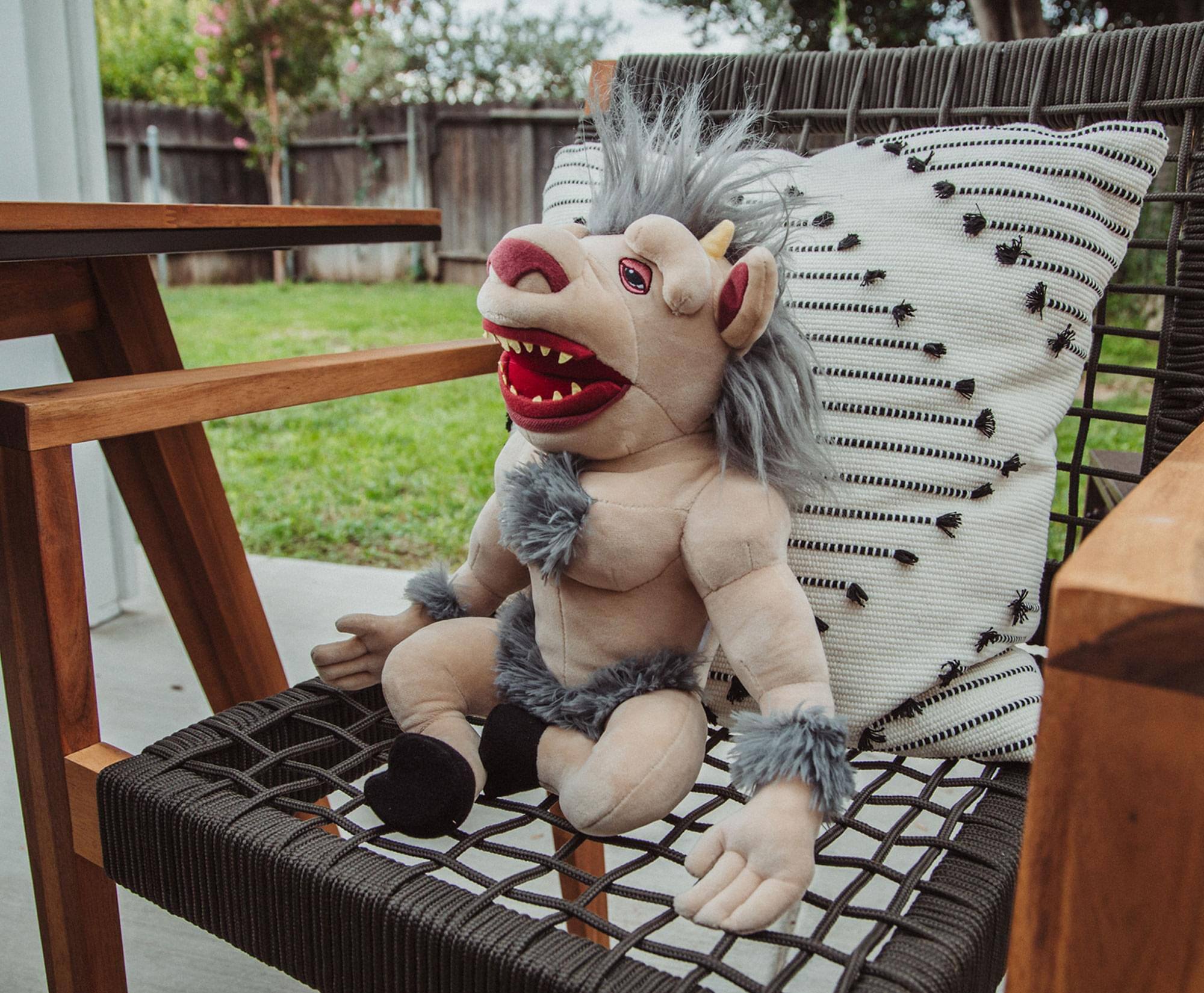 Alt View 5. Toynk - Ghoulies II 14-Inch Collector Plush Toy | Rat Ghoulie - Brown.
