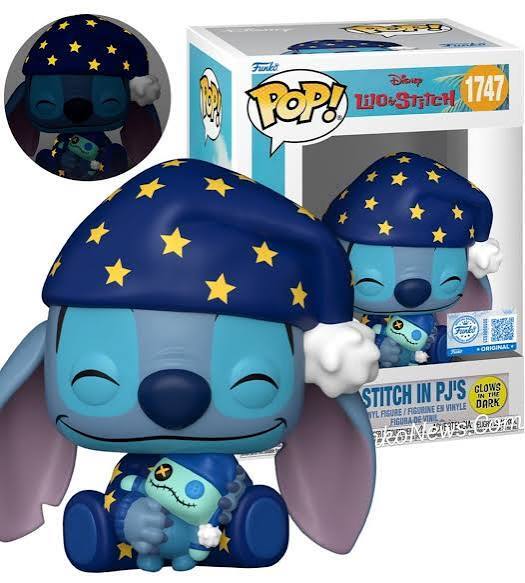 Funko Pop! Disney Lilo & Stitch Stitch in PJs #1747 Glow in the Dark Exclusive Vinyl Figure