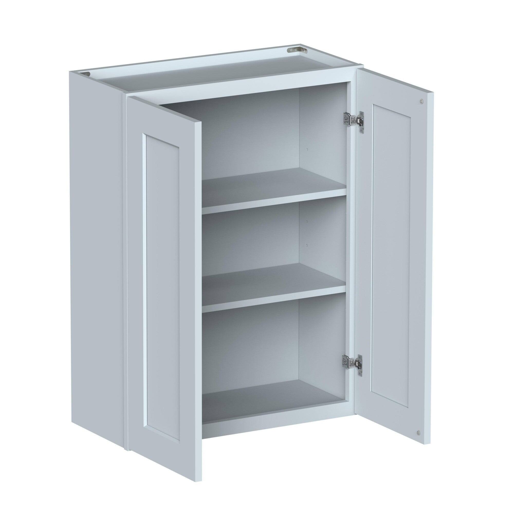Alt View 2. Boyel Living - 27in.W x12in.D x36in.H WALL CABINET Fully assembled Cabinet With Two HDF Doors - Gray.