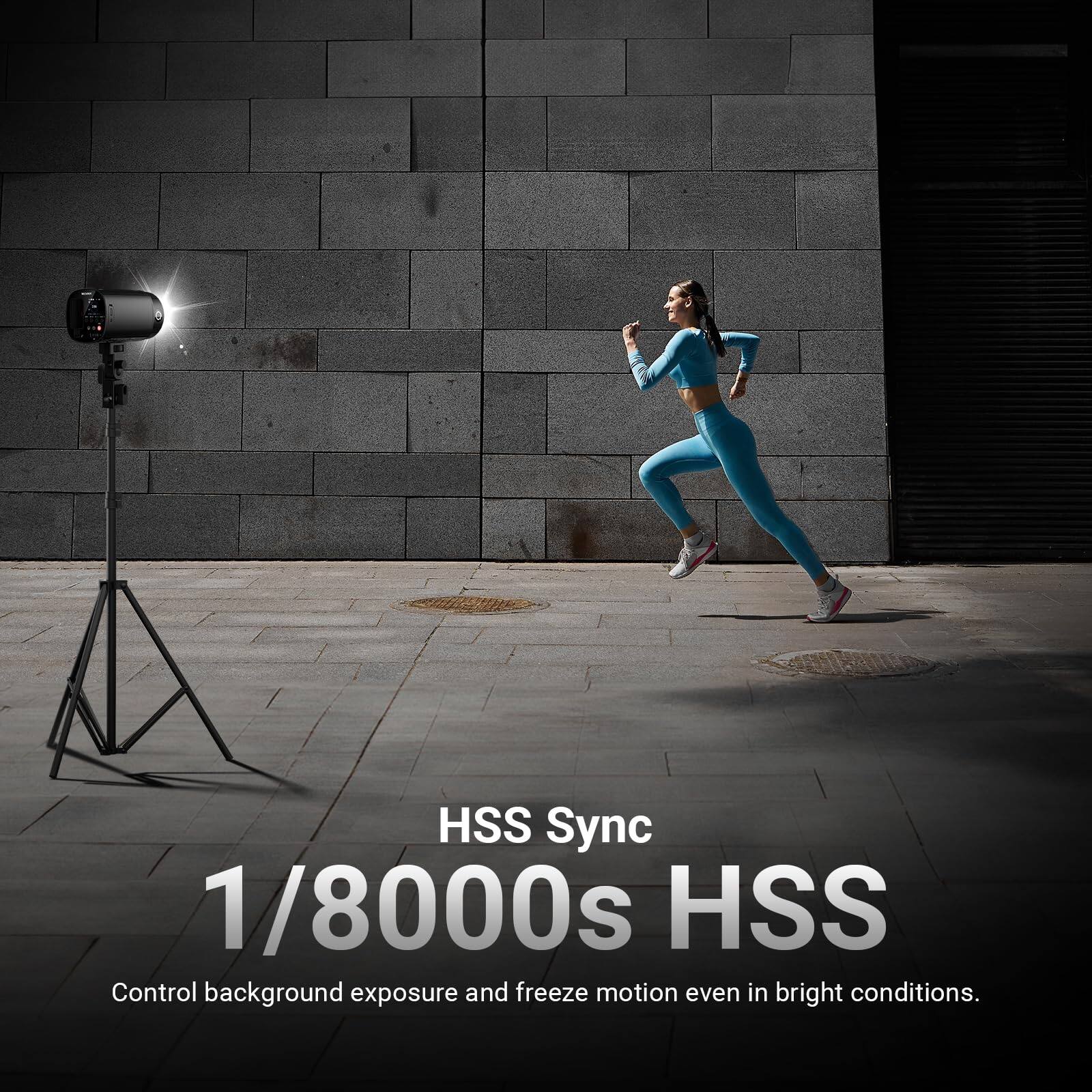 HSS Sync  
1/8000s HSS  
Control background exposure and freeze motion even in bright conditions.
