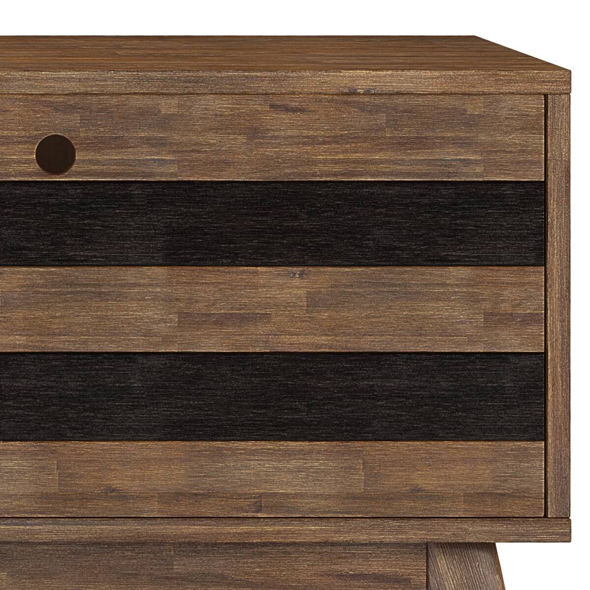 Alt View 3. Simpli Home - Clarkson SOLID ACACIA WOOD Low TV Stand in Rustic Natural Aged Brown For TVs up to 65 inches - Rustic Natural Aged Brown.