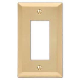 AMERELLE - Century Satin 1 gang Stamped Steel Decorator Wall Plate 1 pk - Brass