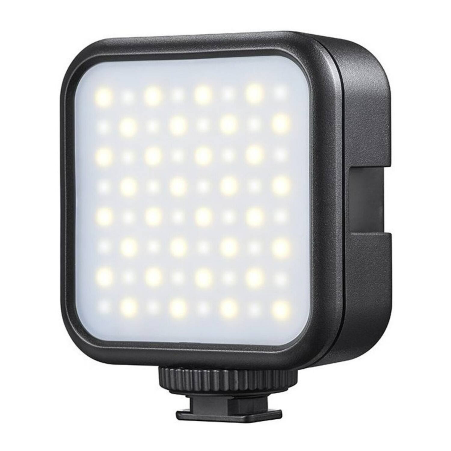 Angle. Godox - Godox LED6Bi Litemons Bi Color Type C Port Black LED Light with Cold Shoe Mounts.