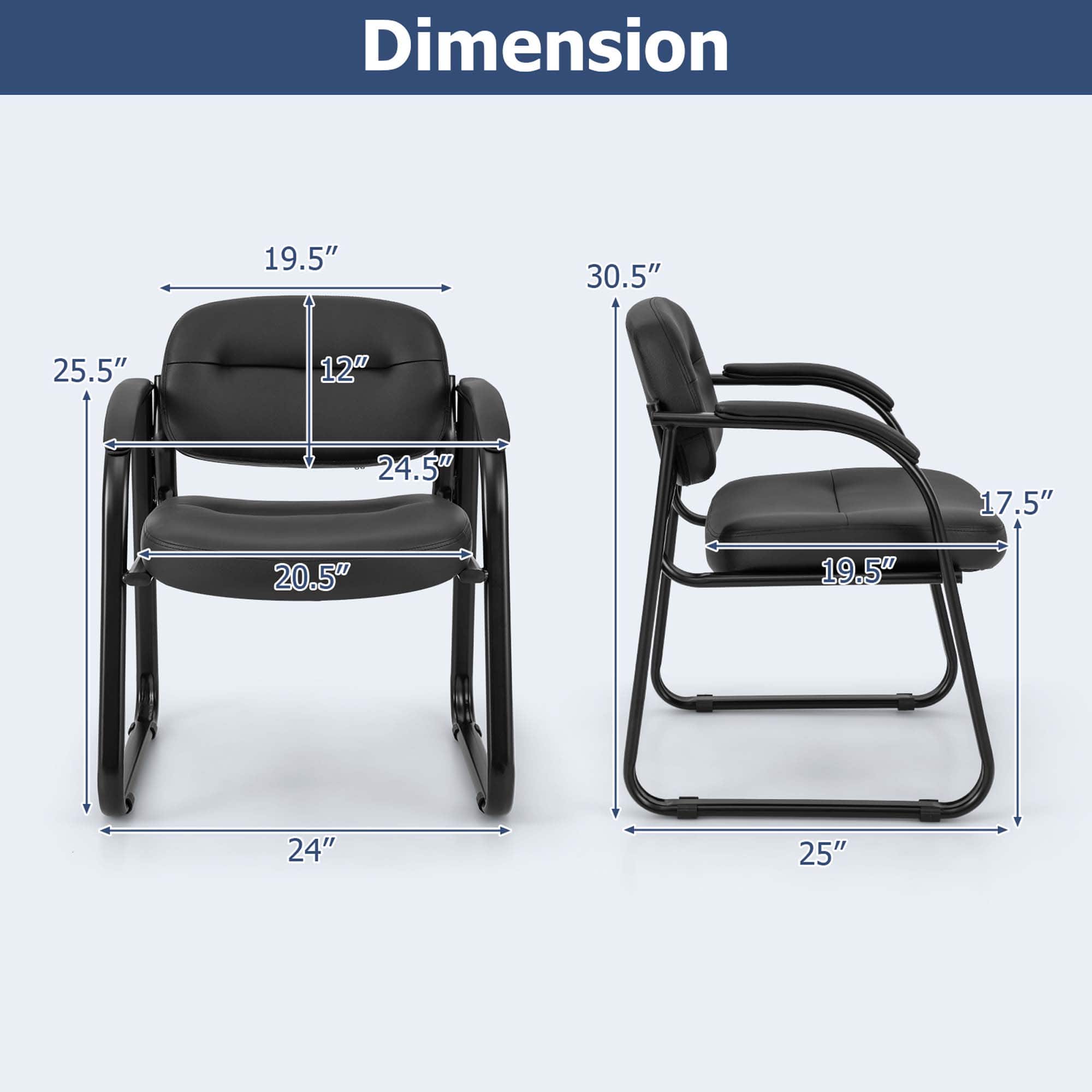 Dimension: 19.5" x 30.5" x 25.5" x 12" x 24.5" x 17.5" x 20.5" x 19.5" x 24" x 25"
