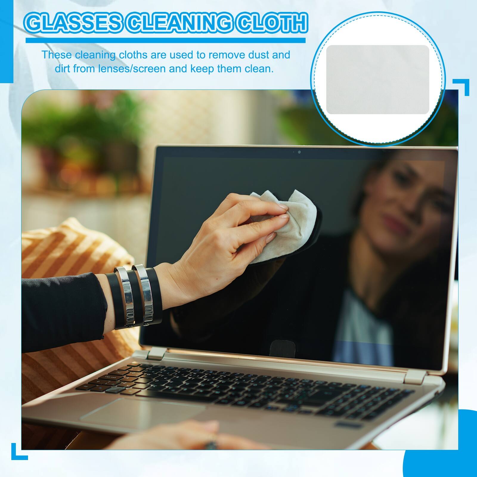 GLASSES CLEANING CLOTH

These cleaning cloths are used to remove dust and dirt from lenses/screen and keep them clean.