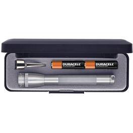 Mini Maglite 2-Cell AAA Incandescent Flashlight with Clip and Presentation Box, 9 Lumens, Gray