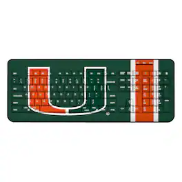 Keyscaper - Miami Hurricanes Wireless USB Keyboard - Multicolor