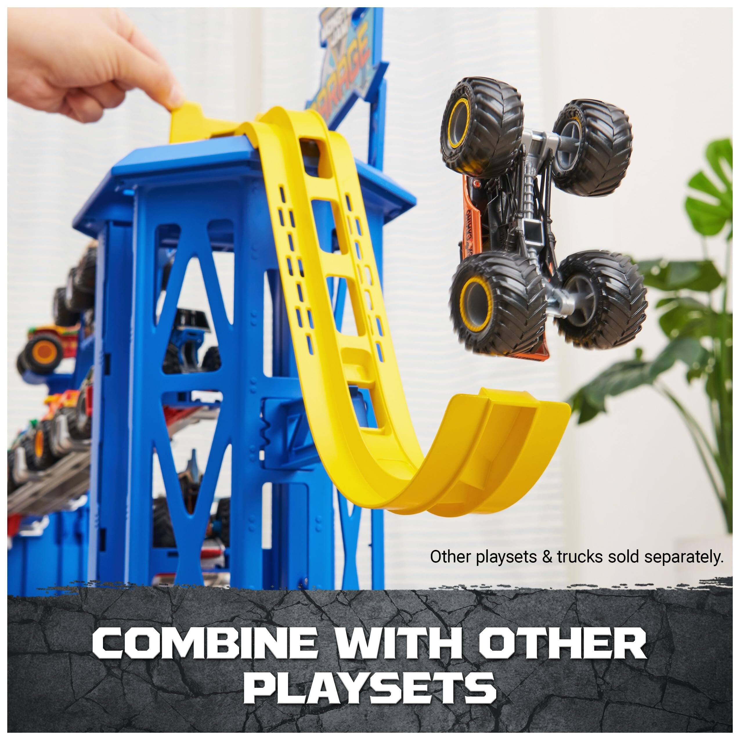 Other playsets & trucks sold separately.  
COMBINE WITH OTHER PLAYSETS