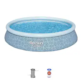 Bestway - Fast Set: Pool Set - Blue Abstract 13' x 33" - Multicolored