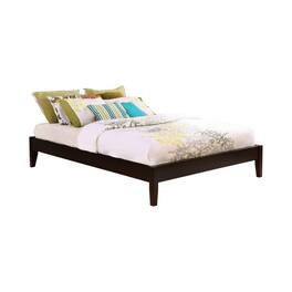 Manhattan Lane - Wooden Queen Size Bed Frame with Chamfered Legs - Brown