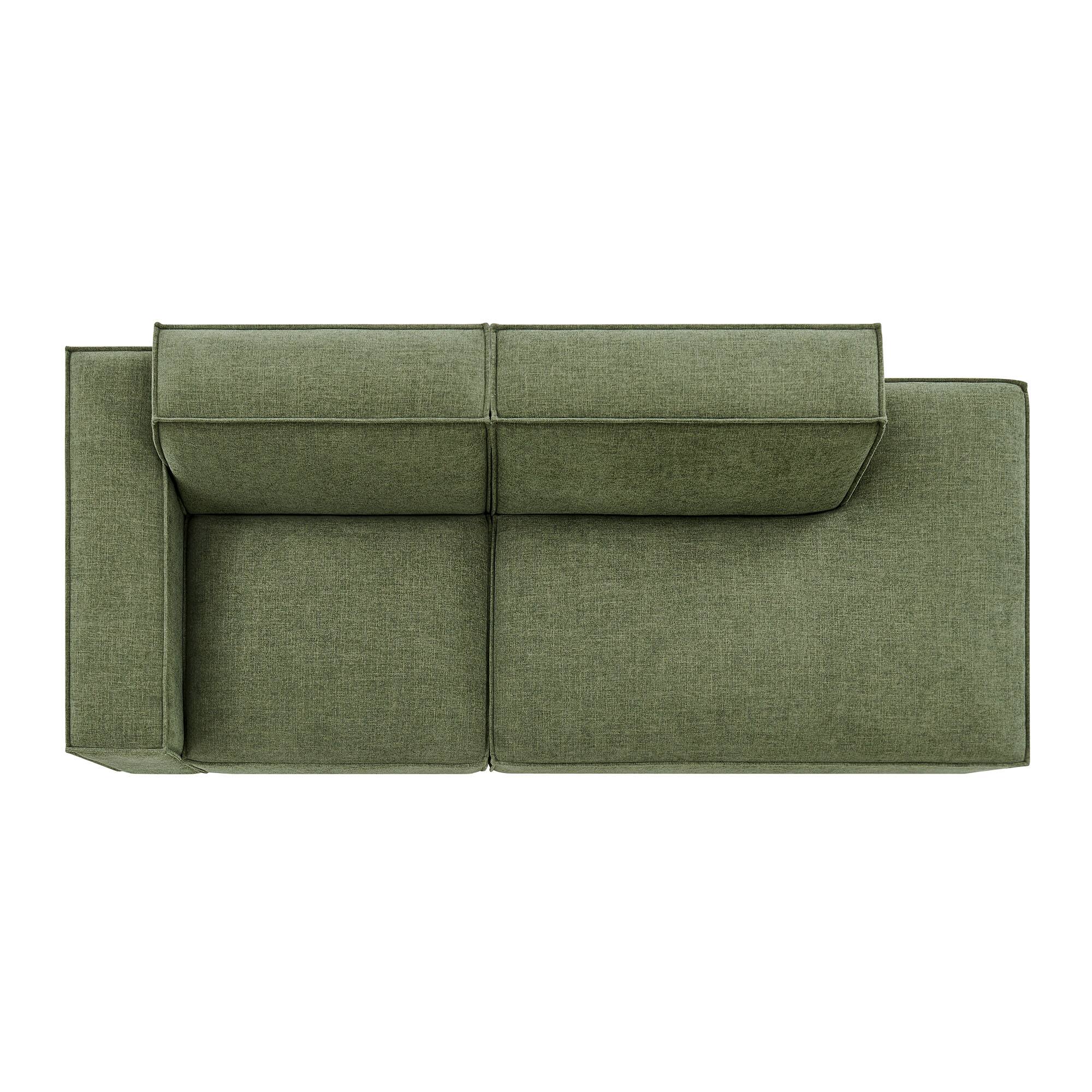 Alt View 6. Modway - Restore 2-Piece Performance Fabric Upholstered Modular Loveseat by Modway - Foliage.
