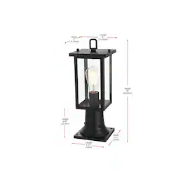 Elegant Lighting - Venango 7 inch Outdoor Pendant - Black