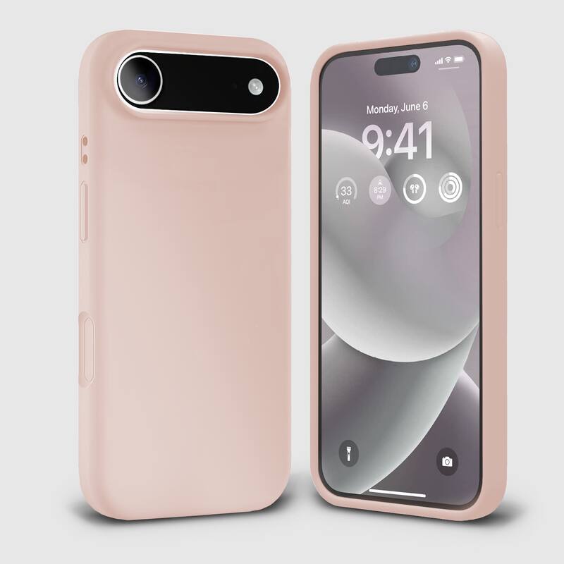 Entronix - iPhone 17 Air Case - Soft-Touch Liquid Silicone - Beige