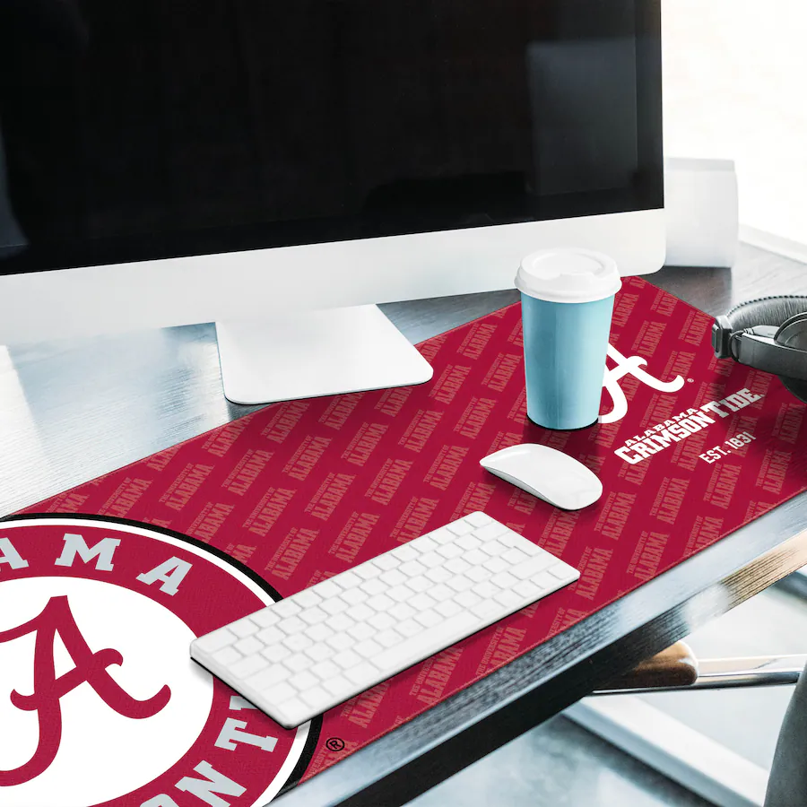 YouTheFan Alabama Crimson Tide 12 X 31 5 Logo Series Desk Pad youthefan-alabama-crimson-tide-12-x-31-5-logo-series-desk-pad