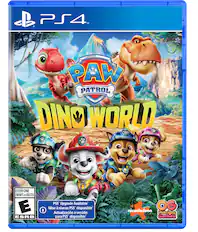 PS4. PAW PATROL DINO WORLD
EVERYONE ENFANTS et ADULTES
E SRB
PS5 Upgrade Available
Mise à niveau PS5 disponible
Actualización a versión para PS5 disponible
nickelodeon
Outright Games