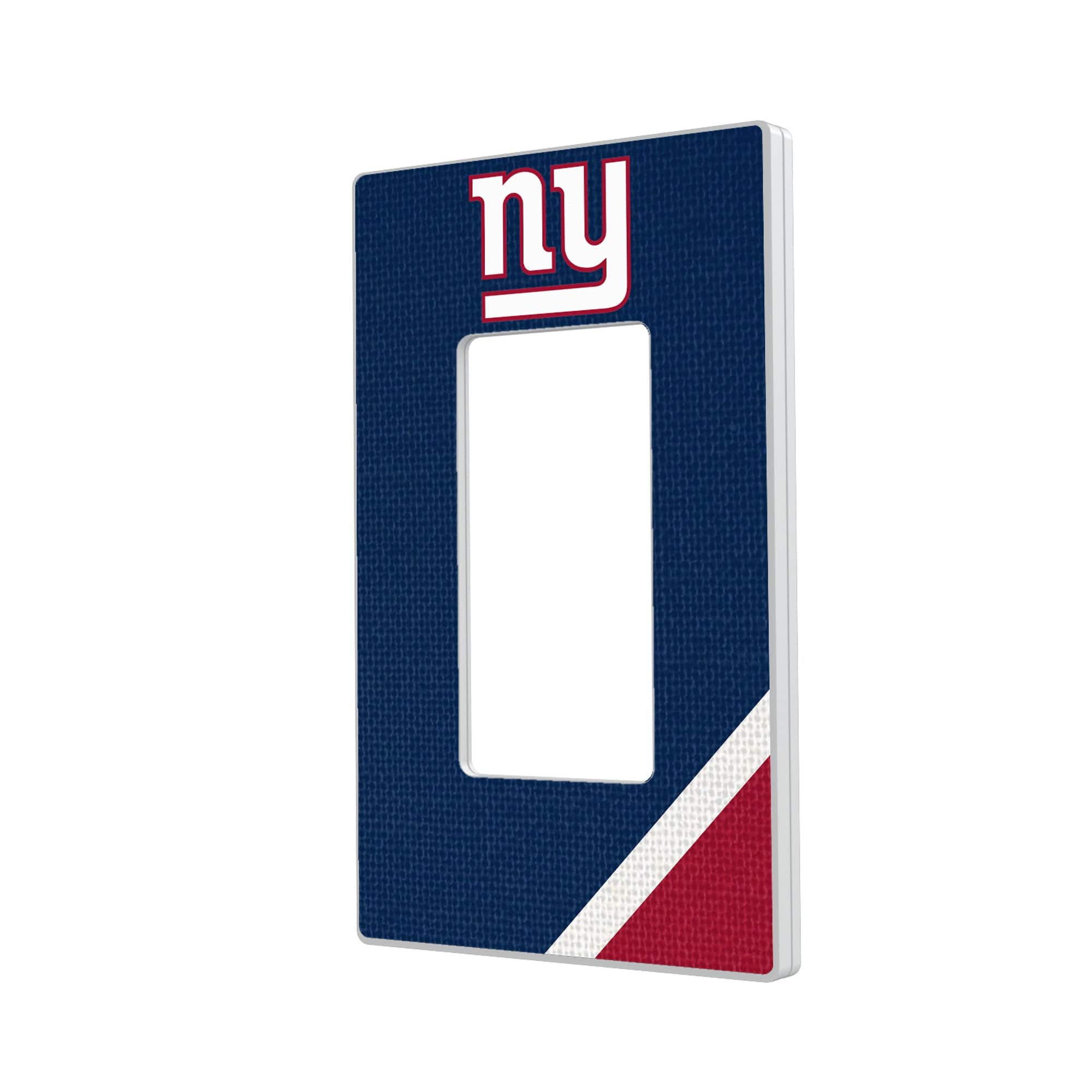 Keyscaper - New York Giants Diagonal Stripe Single Rocker Light Switch Plate - Multicolor