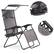Front. Costway - Costway Folding Recliner Zero Gravity Lounge Chair W/ Shade Canopy Cup Holder - Gray.