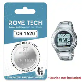 RomeTech - Replacement Battery for CASIO WV58DA-1AV Watch 2 Pack