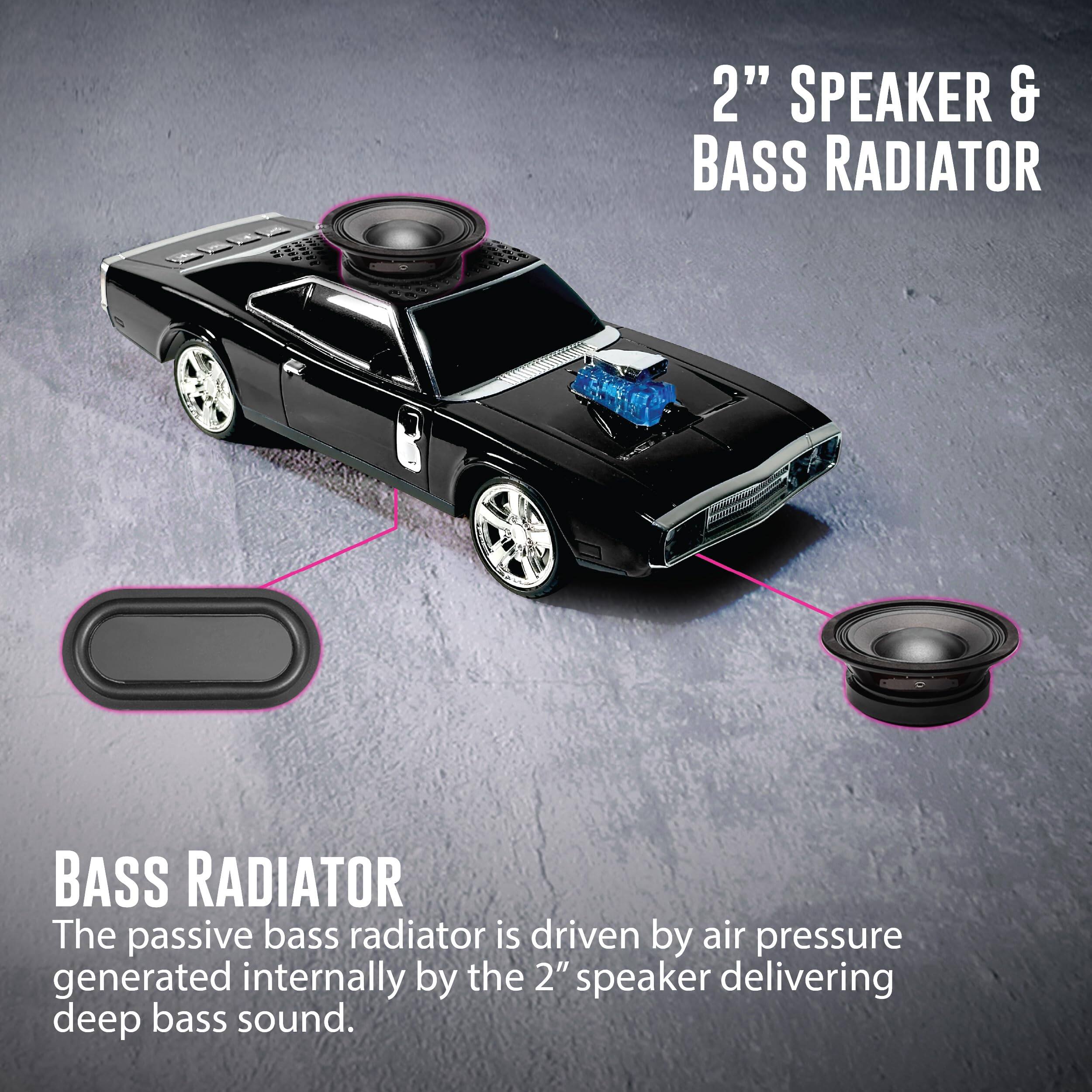 2" SPEAKER & BASS RADIATOR

BASS RADIATOR

The passive bass radiator is driven by air pressure generated internally by the 2" speaker delivering deep bass sound.