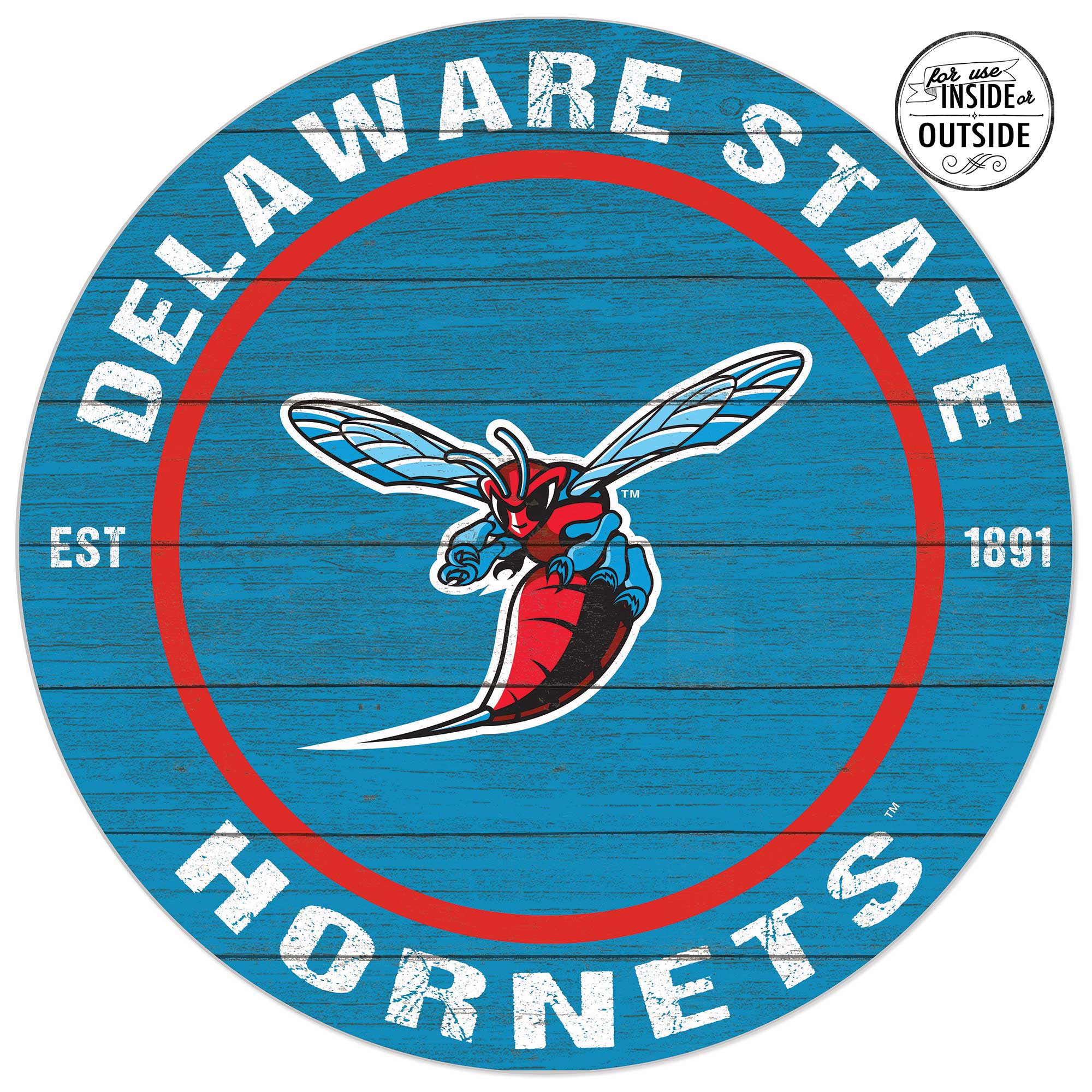 Delaware State Hornets 20'' x 20'' Indoor/Outdoor Circle Sign