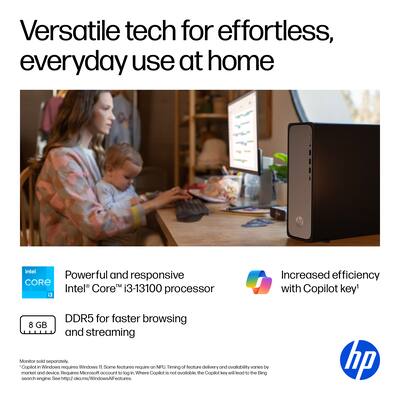 HP OmniDesk Slim Desktop Intel Core i3 13100 2023 8GB DDR5 Memory HP OmniDesk Slim Desktop Intel Core i3 13100 2023 8GB DDR5 Memory