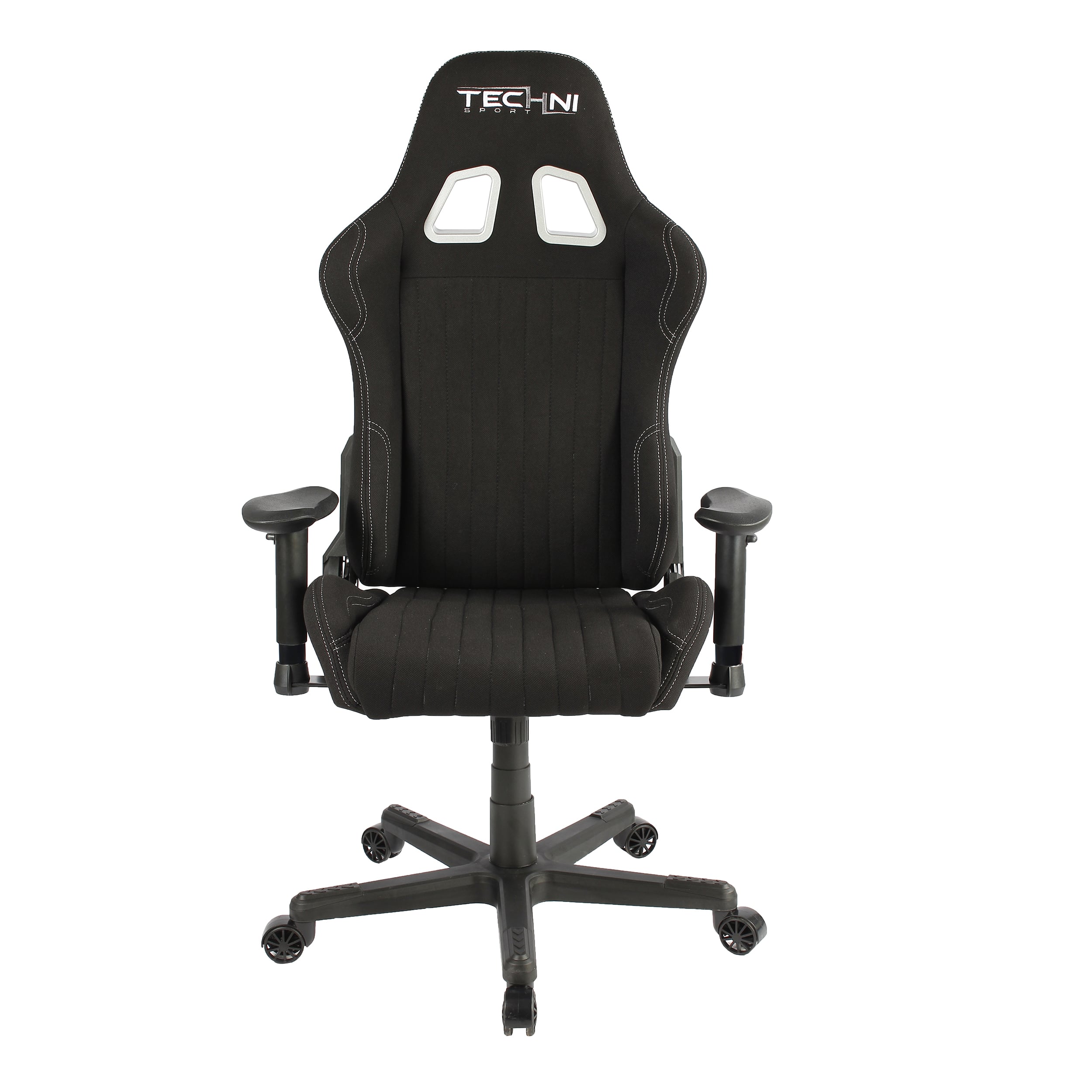 Forest'nSky - Sport Fabric Ergonomic High-Back Racing Gaming Chair, PC Racer Style - Black