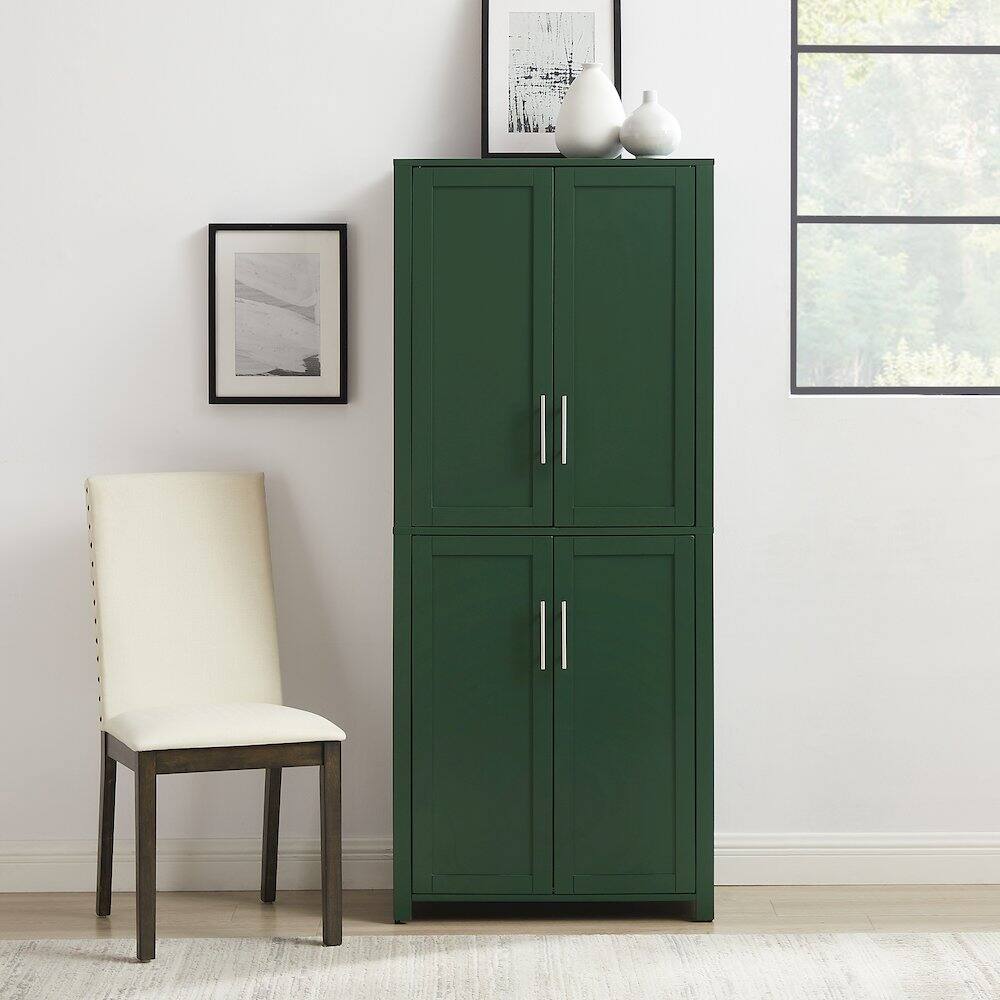 Alt View 10. Crosley Furniture - Savannah Tall Kitchen Storage Pantry - Hunter Green.