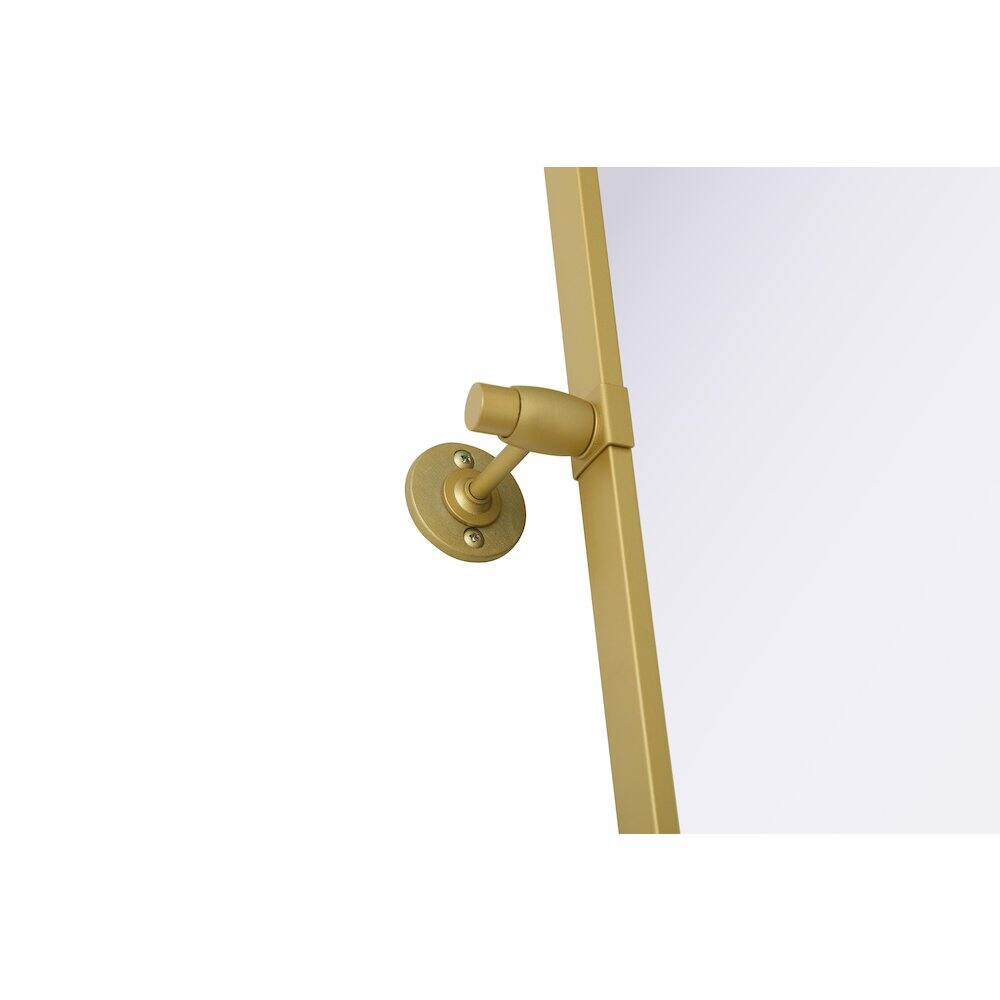 Alt View 8. Elegant Kitchen and Bath - Amoura 48X30 Pivot Mirror In Brass - Brass.
