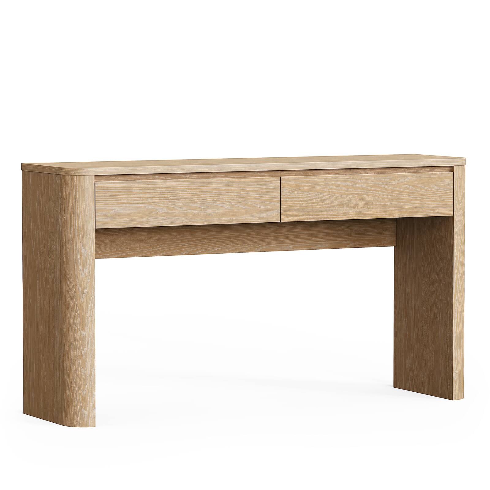 Alt View 7. ModernMate - 59" Long Console Table Modern Entryway Table with 2 Drawers for Living Room - Natural Oak.