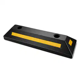 VEVOR - Parking Stopper, 21.6 Inch 2 Pcs Heavy Duty Parking Aid for Garage, Rubber Curb Garage Floor Stopper - Black