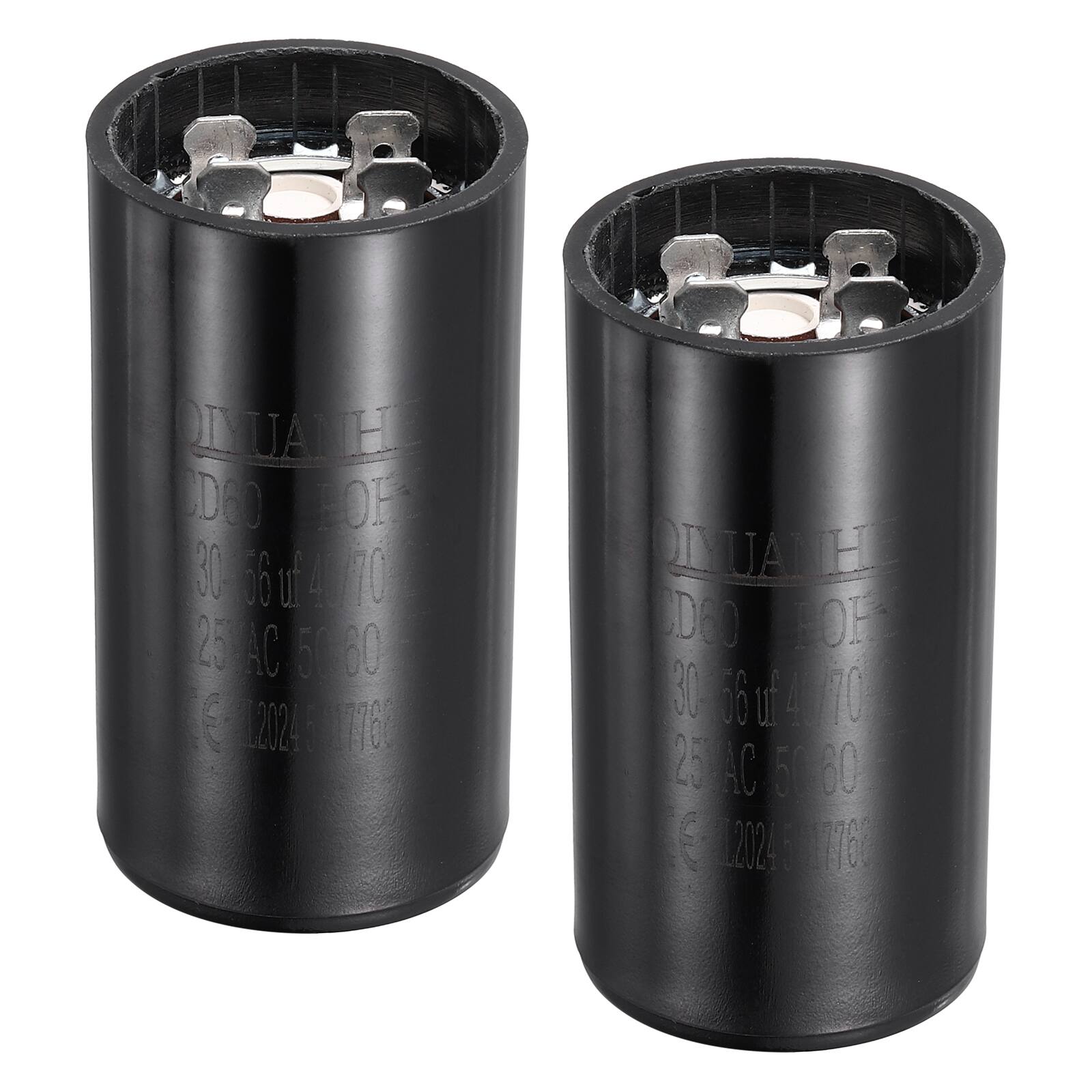 Unique Bargains - 2pcs CD60 Motor Run Capacitor, 130-156uF MFD AC125V, 50-60Hz, for Motor 36x70mm - Black price history on PriceWatchPro