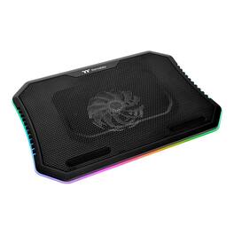 HongFei - Tt Massive 12 RGB Laptop Cooling Pad with 120mm Fan & Ergonomic Design - Black