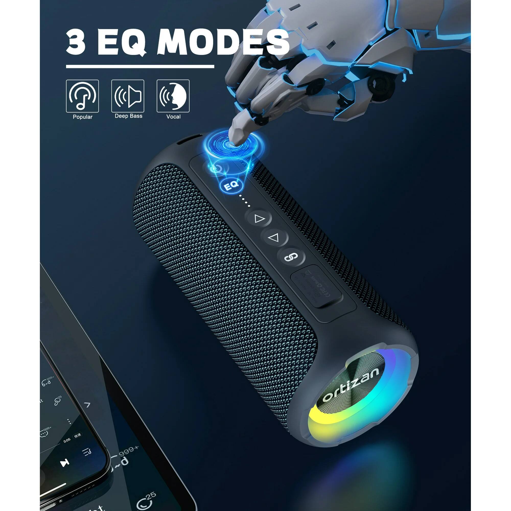 3 EQ MODES  
Popular | Deep Bass | Vocal  

ortizan  

6 Gins CERC 6-0 A > ortizan - aNs 999+ ...x. 25