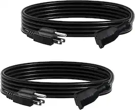 BN-LINK - 2-Pack 10ft Indoor/Outdoor Extension Cord, 16/3 SJTW, 3-Prong, Weather Resistant - Black