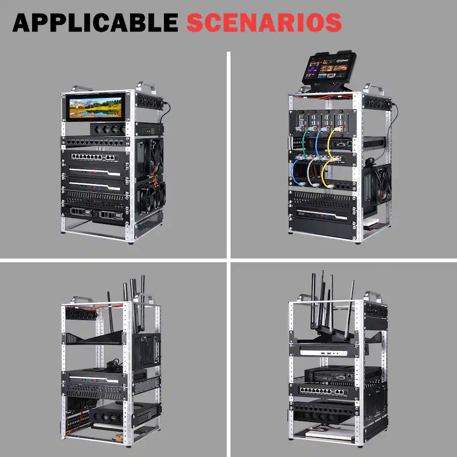 Server Rack Design Mini GeeekPi DeskPi RackMate TL1, 10 inch 10U Mini Server Rack for Network ...