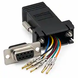 Sanoxy - DB9 Female to RJ-45 Modular Adapter - Black
