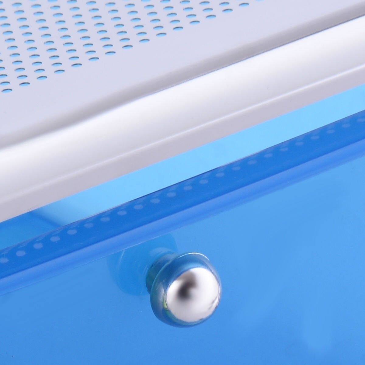 Alt View 5. Gymax - Gymax Rolling Storage Cart Metal Rack Shelf 4 Drawers Home Office Furniture - Green + Blue.