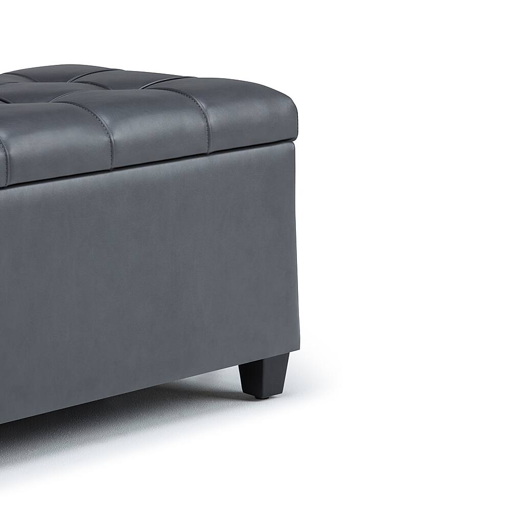 Alt View 15. Simpli Home - Sienna Storage Ottoman Bench - Stone Gray.