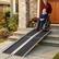 Alt View 1. Homcom - 10' Skidproof Portable Wheelchair Ramp for Home, Steps, Doorways, Carpeted Foldable Handicap Ramp - Black.