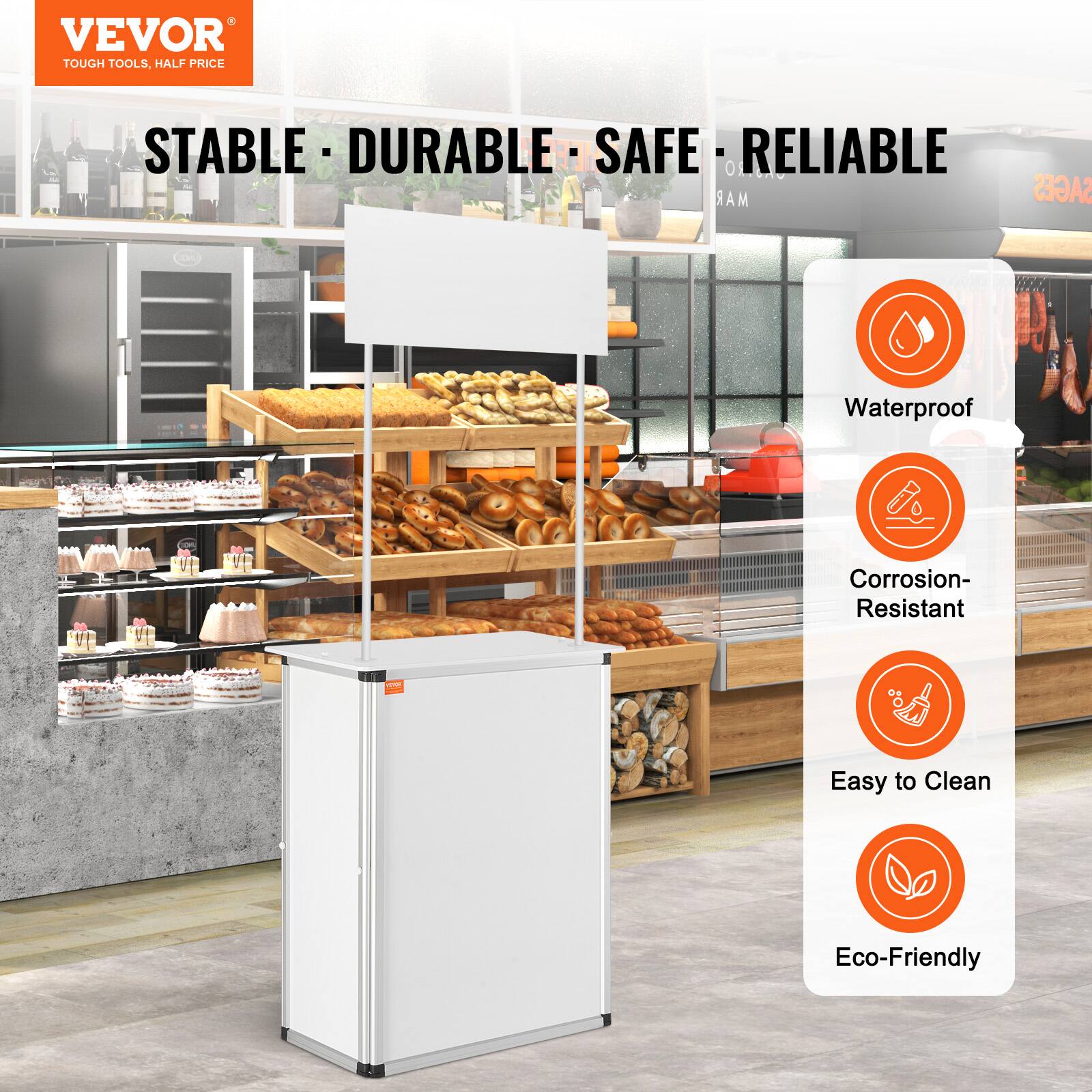 VEVOR TOUGH TOOLS. HALF PRICE

STABLE • DURABLE • SAFE • RELIABLE

- Waterproof
- Corrosion-Resistant
- Easy to Clean
- Eco-Friendly