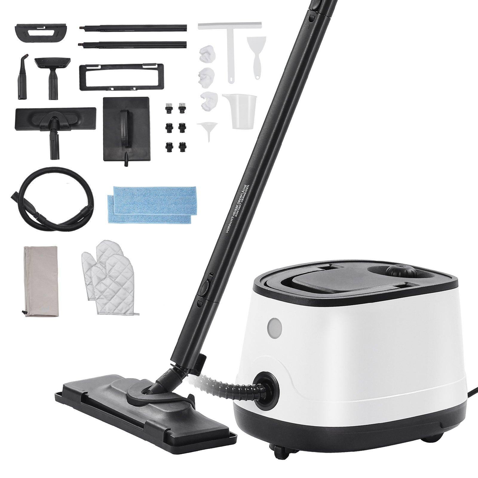 Front. Glintex - Steam Cleaner Multipurpose Steamer with 27 Accessories 51 oz Tank Long Cord for Tile Grout Floor Home Cleaning.