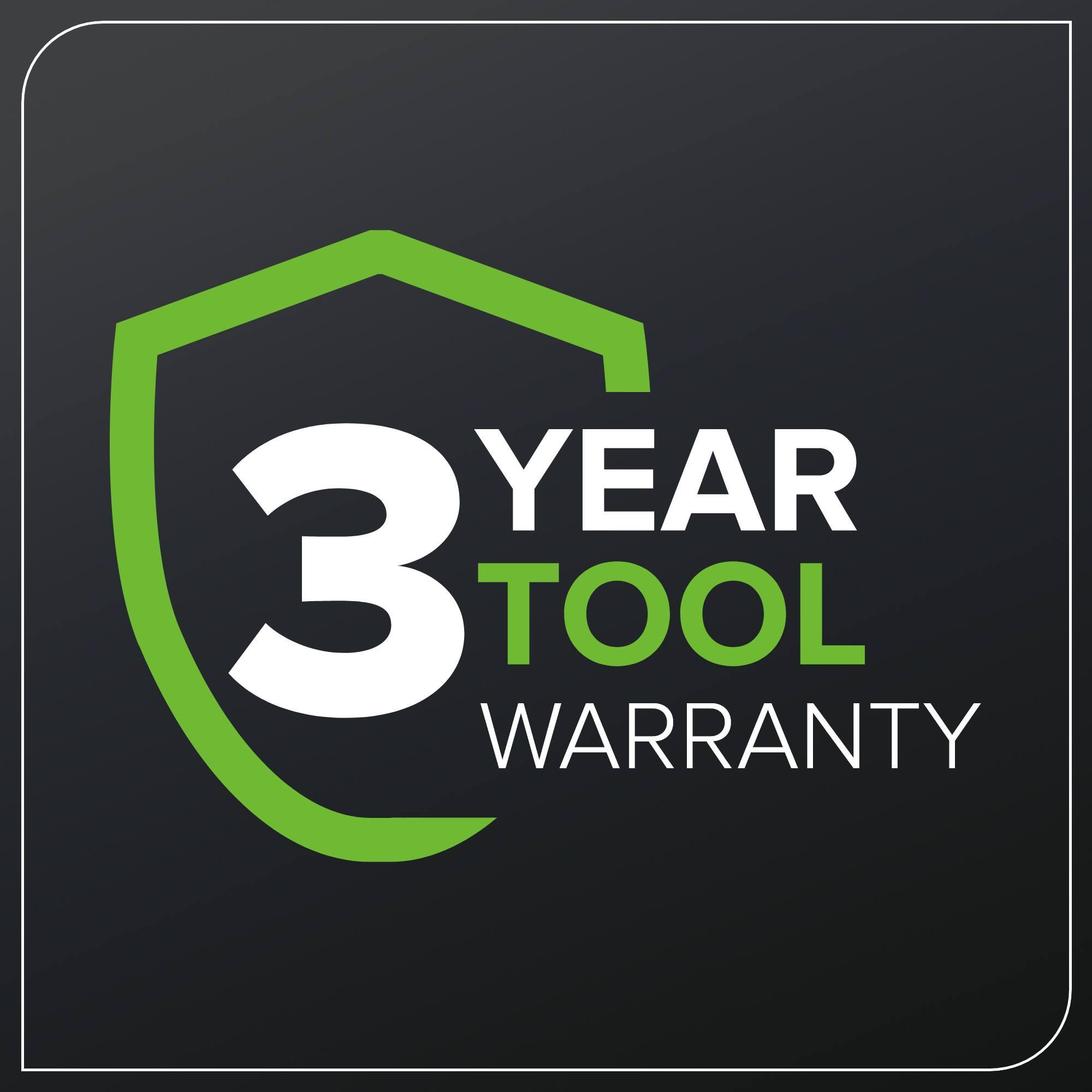 3 YEAR TOOL WARRANTY