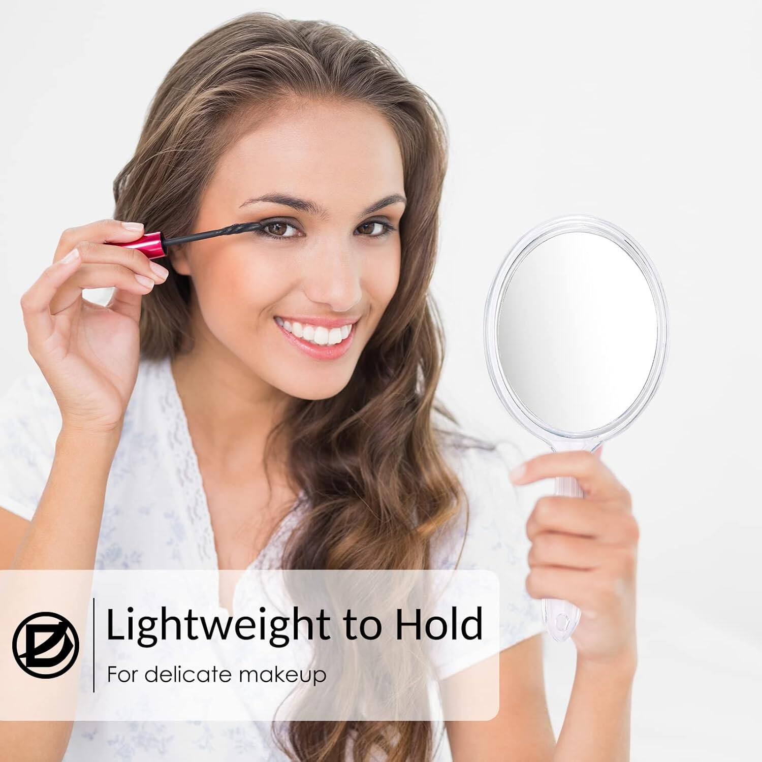 Cedar Assembly Hanhel Mirror with Hanle Han Small oule Sie Magnifying ...