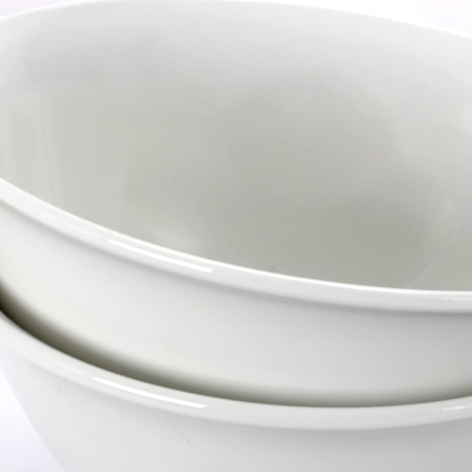 Alt View 2. Gibson - Gibson Home 2 Piece 7.5 Inch Ceramic All-Purpose Round Bowl Set in White - White.