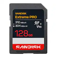 SANDISK Extreme PRO 310 MB/s R 304 MB/s W V90 128 GB