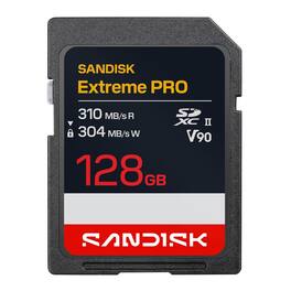SANDISK - 128GB Extreme PRO UHS-II V90 SDXC Memory Card