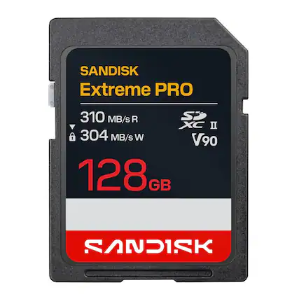 SANDISK Extreme PRO 310 MB/s R 304 MB/s W V90 128 GB